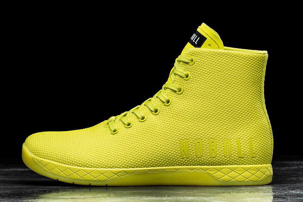 NOBULL Men's High-Top Training Shoes - Neon Yellow - Ireland (2407BNGHS)